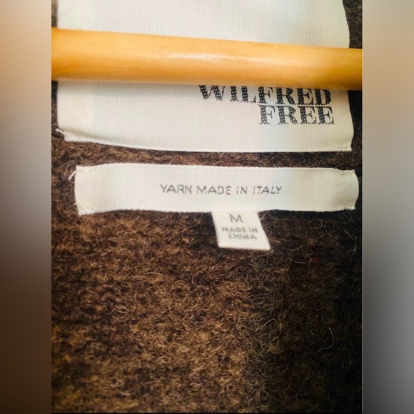 Wilfred Brown Wool Coat - Picture 3 of 5